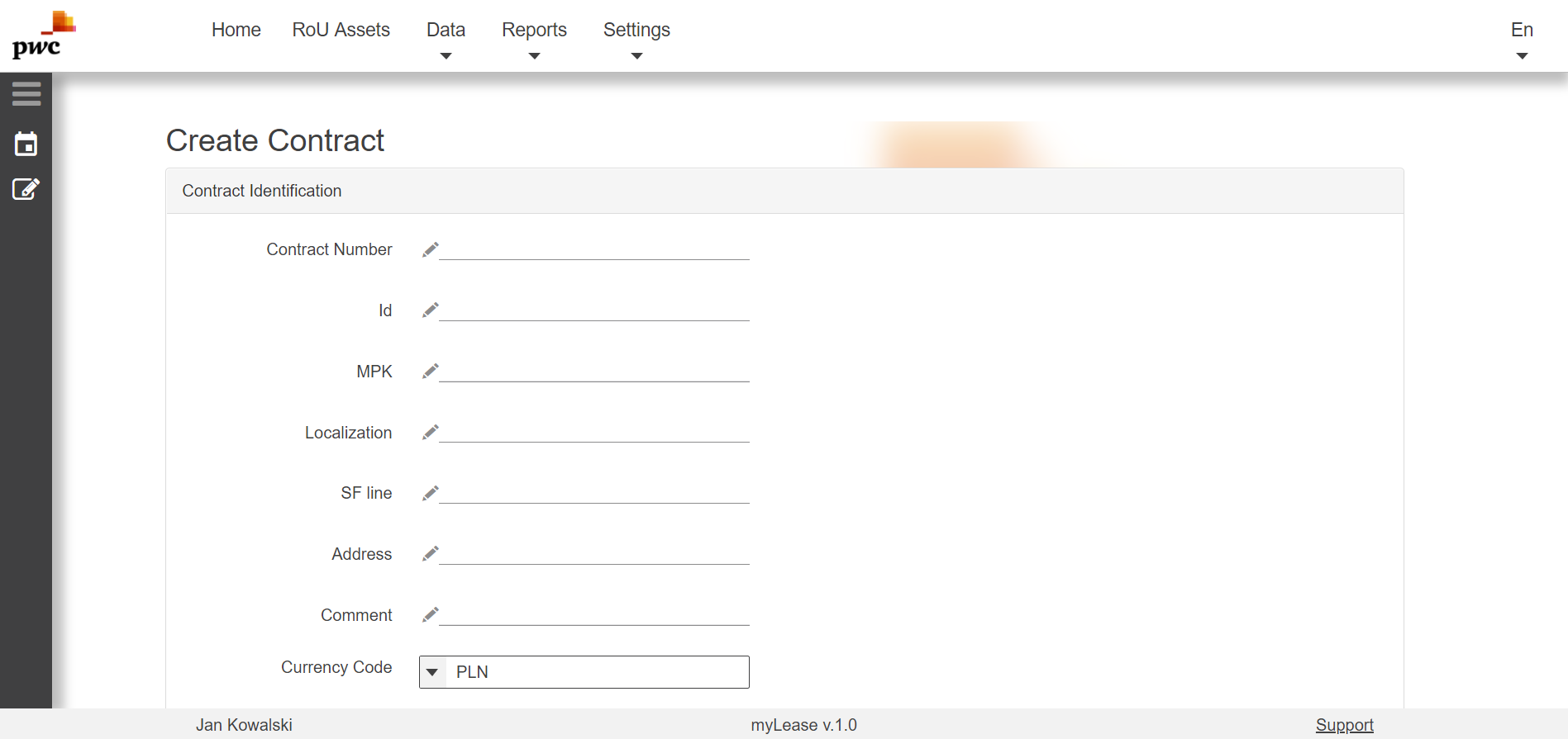 mylease manager application for managing lease contracts and easy contract