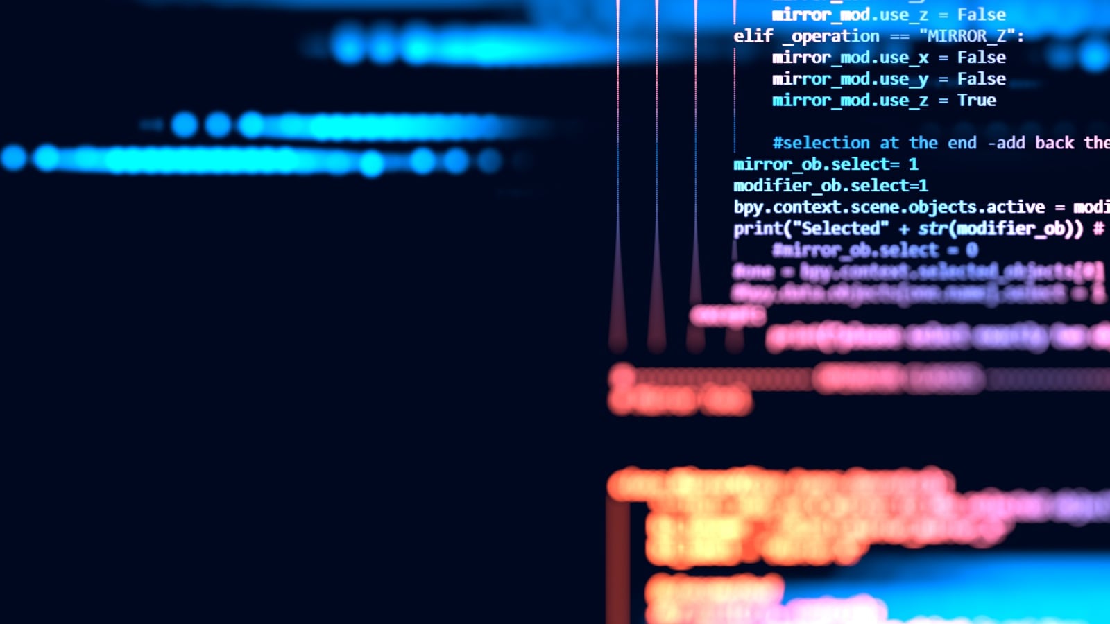 Image of coding on a computer.