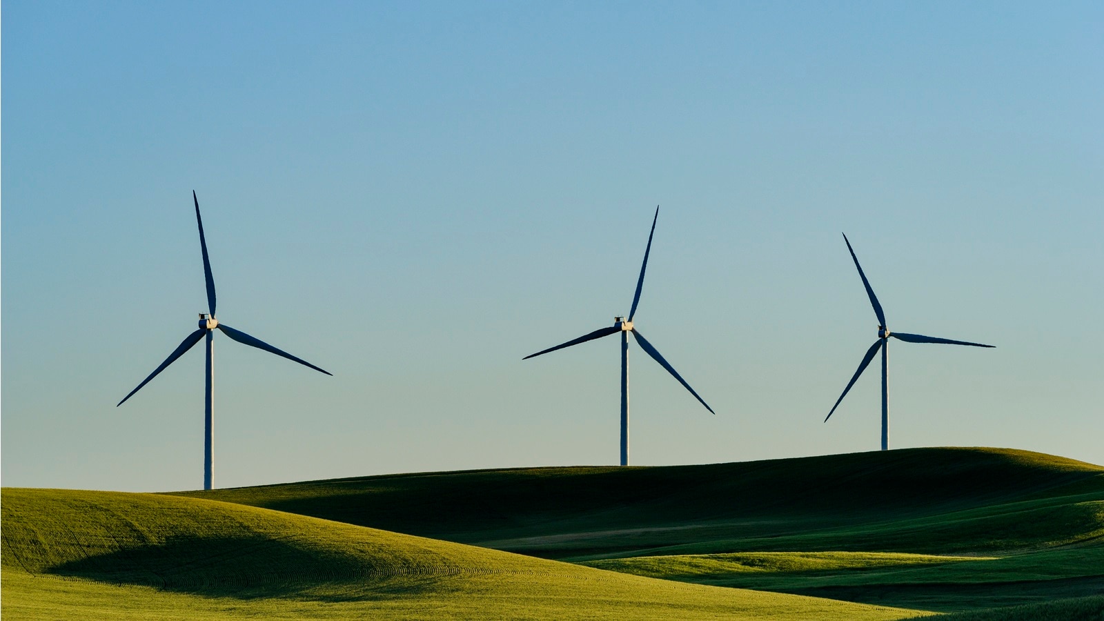 Wind turbines and electricity stands