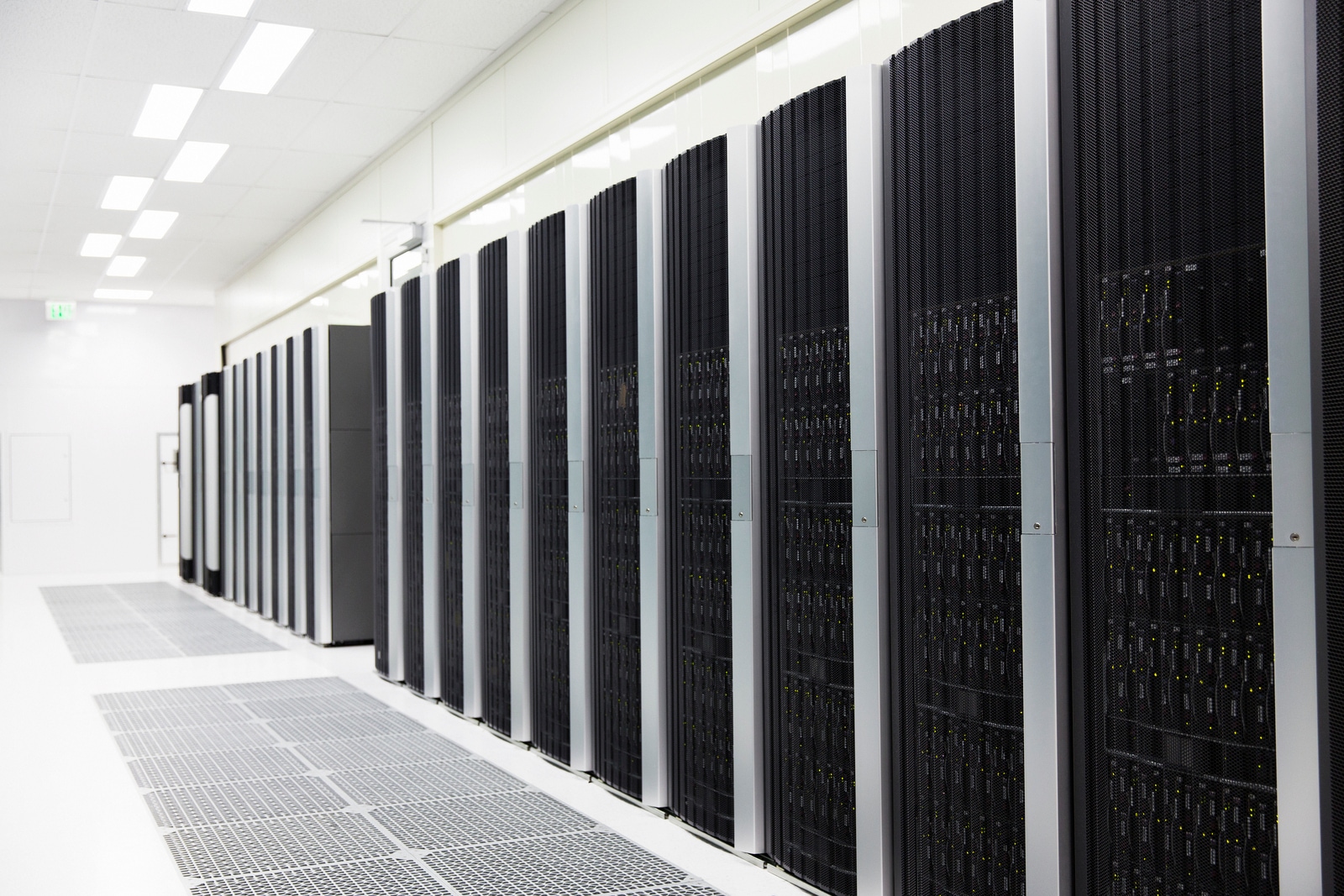 Computer server room.